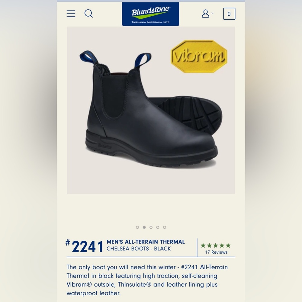 Blundstone Boots #2241 All Terrain Vibram Soles
